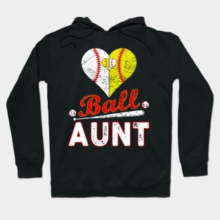 Ball Aunt Softball Player Hoodie